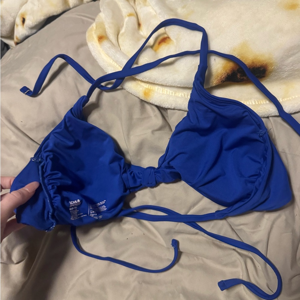 Love & Sports Blue Bikini Top